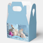 Osterzweikaninchen & Ostereier Gefälligkeitsbox Geschenkschachtel (Geöffnet)