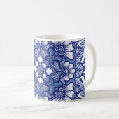 Ostethnische Henna Nahtloses Muster Kaffeetasse (VorderseiteRechts)