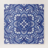 Ostethnische Henna Nahtloses Muster Puzzle (Horizontal)