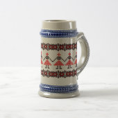 Osteuropa Muster, Traditionelles Volk, Folklore Bierglas (VorderseiteRechts)