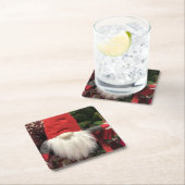 Osteuropäische Weihnachts-Gnome-Untersetzer Rechteckiger Pappuntersetzer (Vor Ort)