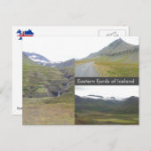 Ostfjorde Islands Postkarte (Vorne/Hinten)