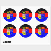 Ostfriesland, Flagge Runder Aufkleber (Blatt)