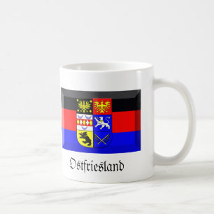 Ostfriesland Flaggen-Edelstein Kaffeetasse