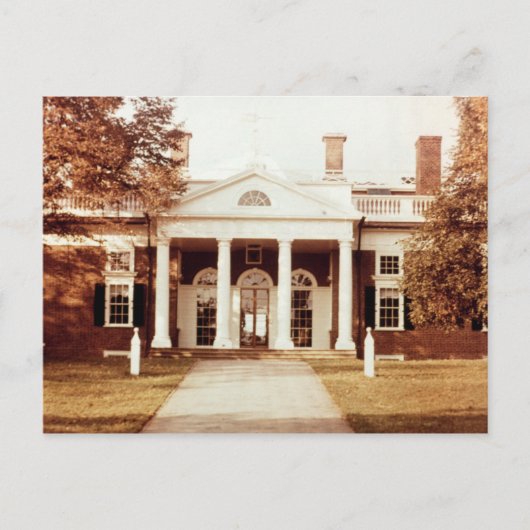 Ostfront von Monticello Postkarte (Vorderseite)