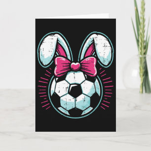 Ostfußball Ll Ostersonntag Lustiger Osterhase Fußb Karte
