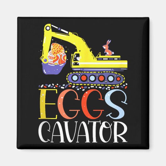 Ostgraber Frohe Ostern Lustiger Bagger zum Eiersuc Magnet (Vorne)