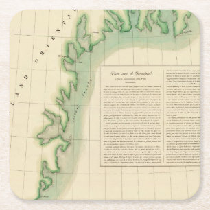 Ostgrönland 20 rechteckiger pappuntersetzer