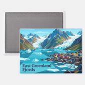 Ostgrönland Fjorde Magnet (Vorderseite/Rückseite)