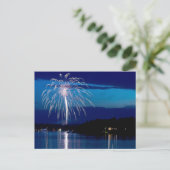 Ostgull Feuerwerk über Bucht Postkarte (Stehend Vorderseite)