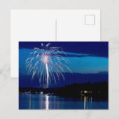Ostgull Feuerwerk über Bucht Postkarte (Vorne/Hinten)