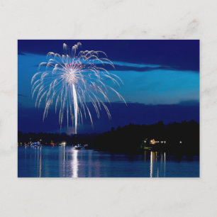 Ostgull Feuerwerk über Bucht Postkarte