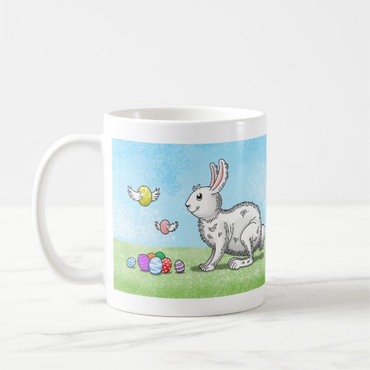 Osthasen-Eiersuche Kaffeetasse (Links)