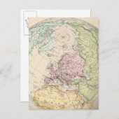 Osthemisphäre Europas Postkarte (Vorne/Hinten)