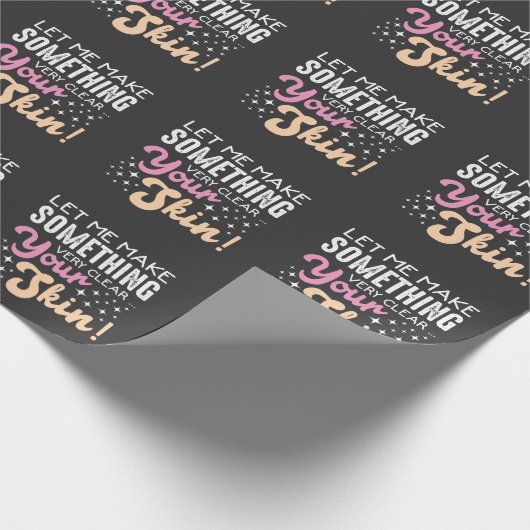 Östhetiker Hautpflege macht Künstler Kosmetikerin Geschenkpapier (Ecke)