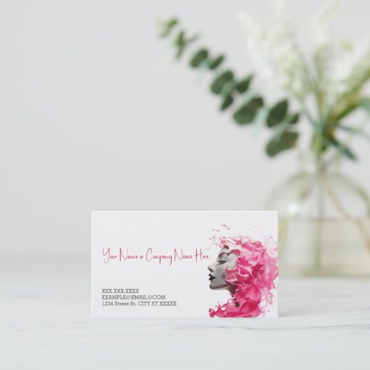 Östhetiker oder Friseur - Stylest Business Card Visitenkarte (Stehend Vorderseite)