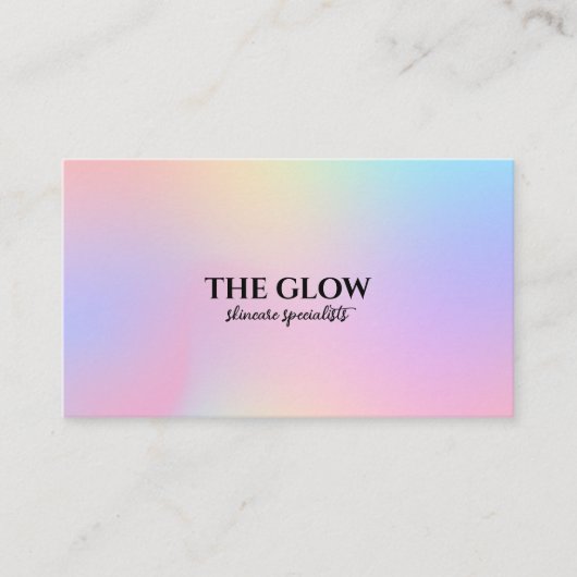 Östhetiker Pink Holographic Iridescent Qr Code Visitenkarte (Vorderseite)