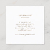 Östhetiker Pink Watercolor Floral Petal Quadratische Visitenkarte (Rückseite)