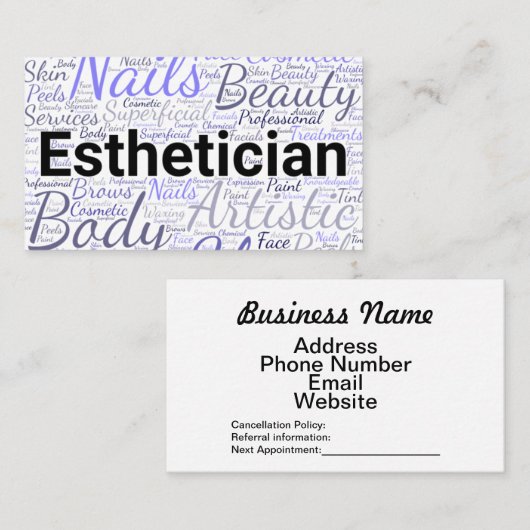 Östhetiker Visitenkarte (Vorne/Hinten)