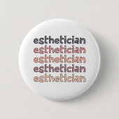 Östhetikerin Kosmetologe Beautician Niedlich Button (Vorderseite)