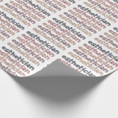 Östhetikerin Kosmetologe Beautician Niedlich Geschenkpapier (Ecke)