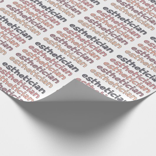 Östhetikerin Kosmetologe Beautician Niedlich Geschenkpapier (Ecke)
