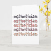 Östhetikerin Kosmetologe Beautician Niedlich Karte (Gelbe Blume)