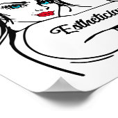 Östhetikerin Rosie The Riveter Button Up Poster (Ecke)