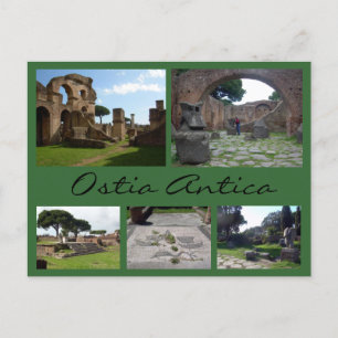 Ostia Antica Collage (römische Ruinen), Rom Postkarte