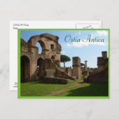 Ostia Antica, Rom mit Text Postkarte (Vorne/Hinten)