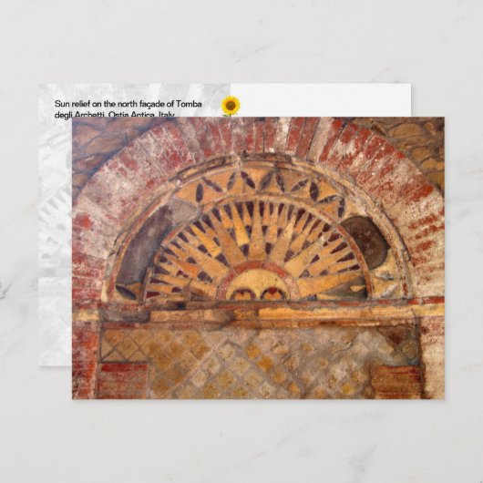 Ostia Antica Sun Relief, Italien - Postkarte (Vorne/Hinten)