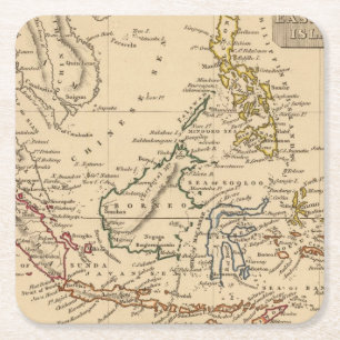 Ostindien-Inseln Rechteckiger Pappuntersetzer