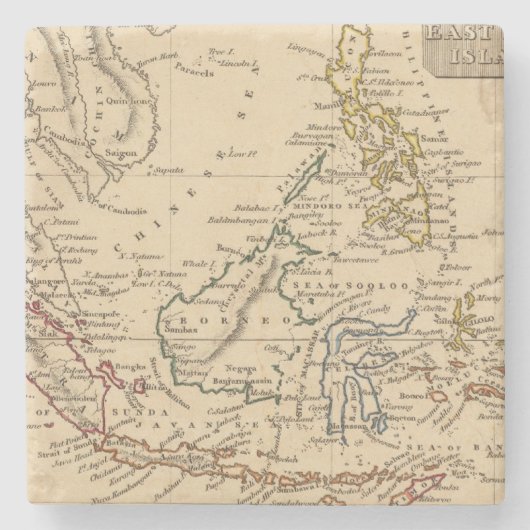 Ostindien-Inseln Steinuntersetzer (Vorderseite)
