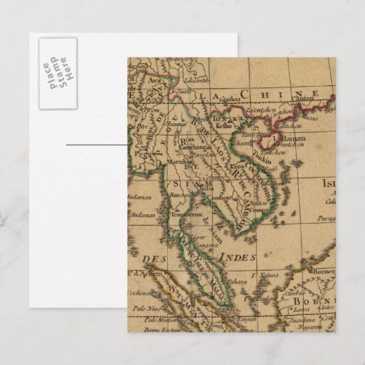 Ostindien Postkarte (Vorne/Hinten)