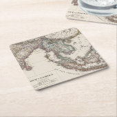 Ostindien Rechteckiger Pappuntersetzer (angewinkelt)