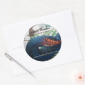 Ostindigo-Schlangen-Aufkleber Runder Aufkleber (Umschlag)