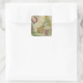 Ostindische Inseln Quadratischer Aufkleber (Tasche)