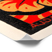 Ostindische Kirsche, Jugendstil, Poster (Ecke)