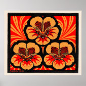 Ostindische Kirsche, Jugendstil, Poster (Vorne)