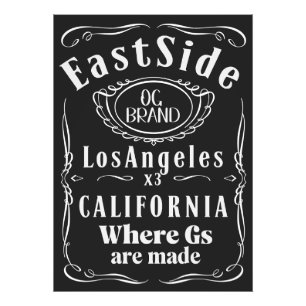 Ostkantenseite Los Angeles Poster Wandkunst