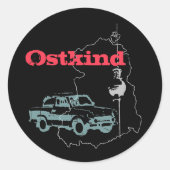 Ostkind Design Runder Aufkleber (Vorderseite)