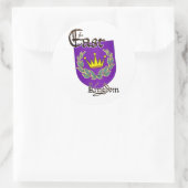 OstKönigreich mit Textaufkleber Runder Aufkleber (Tasche)