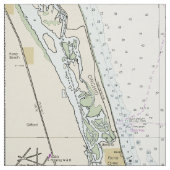 Ostküste Florida ⚓ authentische Nautikkarte Stoff (Muster)