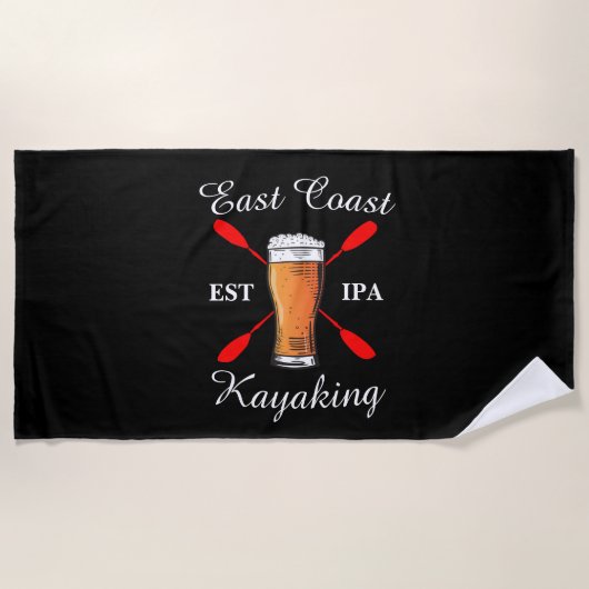 Ostküste Kayaking est IPA Bierstrandtuch Strandtuch (Vorderseite)