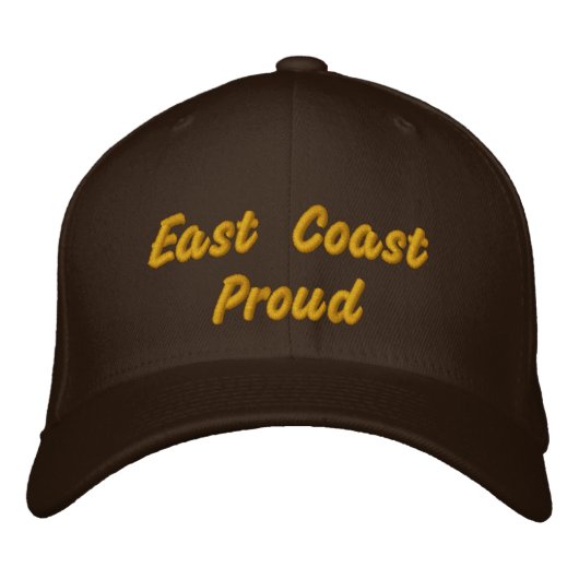 Ostküste Proud Dark Brown Hat Bestickte Baseballkappe (Vorderseite)
