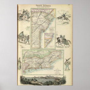 Ostküste von Südamerika, Brasilien Poster