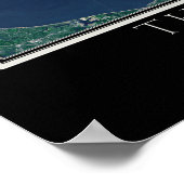 Ostküste von Virginia aus dem Weltraumsatelliten Poster (Ecke)
