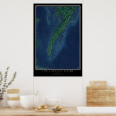 Ostküste von Virginia aus dem Weltraumsatelliten Poster (Küche)
