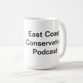 Ostküstekonservative Podcast-Logo-Tasse 15oz Kaffeetasse (VorderseiteRechts)