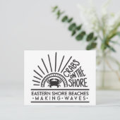 Ostküsten Strände Wellen machen Postkarte (Stehend Vorderseite)